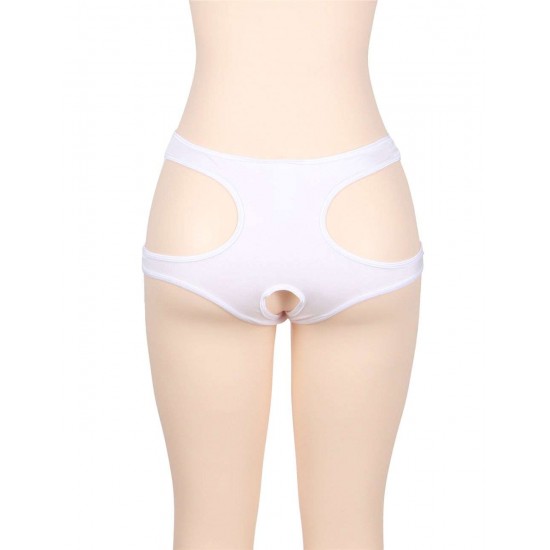 White Sexy Cut Out Open Crotch Panty White Sexy Cut Out Open Crotch Panty