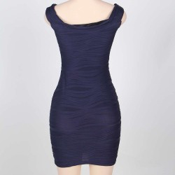 Coral One Shoulder Bodycon Blue Dresses For Women
