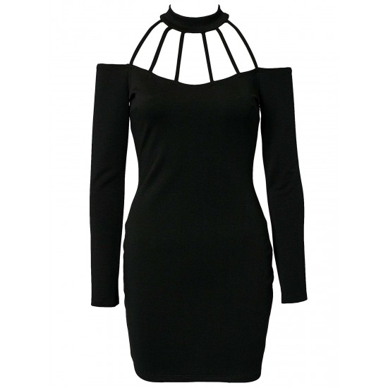 Plus Size Strappy Halterneck Slim Bodycon Dress Plus Size Strappy Halterneck Slim Bodycon Dress
