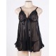 Sexy Sheer Lace Black Babydoll With G String Sexy Sheer Lace Black Babydoll With G String