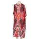 Irregular Design Open Front Beach Dress In Red Irregular Design Open Front Beach Dress In Red