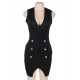 Black V Neck Blazer Fashion Dress Black V Neck Blazer Fashion Dress