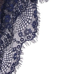 Plus Size Navy Blue Ribbon Chiffon Teddy Plus Size Navy Blue Ribbon Chiffon Teddy