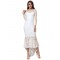 Elegant Lace Hi-low White Evening Dress