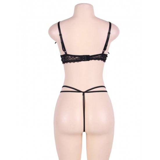 Love Affair Black Scalloped Lace Teddy Lingerie Love Affair Black Scalloped Lace Teddy Lingerie