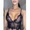 Plus Size Black Lace Bralette Top