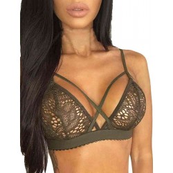 Plus Size Green Strappy Harness Bralette Bra Plus Size Green Strappy Harness Bralette Bra