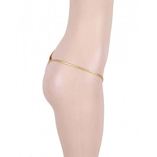 Exotic Micro Shiny Golden G String Thongs Exotic Micro Shiny Golden G String Thongs