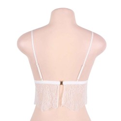 Plus Size White Lace Bralette Top