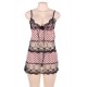 Sweet Polka Dots Lace Stitching Pink Babydoll Sweet Polka Dots Lace Stitching Pink Babydoll