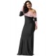Plus Size Boat Neck Pink Lace Evening Gown Plus Size Boat Neck Pink Lace Evening Gown