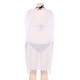 Pom Pom Tassel Hem White Gauze Cover up Pom Pom Tassel Hem White Gauze Cover up