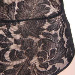 Plus Size Black Lace Ruffle Off-The-Shoulder Teddy