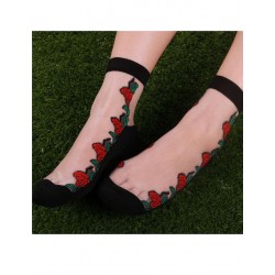 Ladies Short Silk Socks Cotton Slip Glass Silk Women Rose Crystal Socks Ladies Short Silk Socks Cotton Slip Glass Silk Women Rose Crystal Socks
