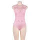 Plus Size Pink Lace Sexy Teddy Plus Size Pink Lace Sexy Teddy