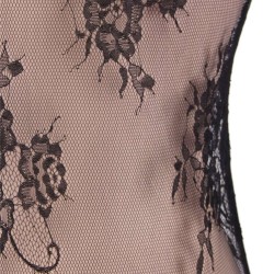 Black Exquisite Lace Sleeve Teddy