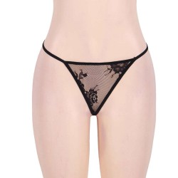 Plus Size Black Delicate Lace Sleepwear Gown