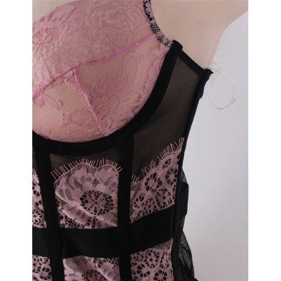 Sexy Pink Lace Corset Sexy Pink Lace Corset