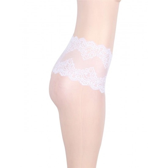 Sexy High Waist Floral Lace White Panty Sexy High Waist Floral Lace White Panty
