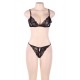Eyelash Black Lace Sleepwear Lingerie Set Eyelash Black Lace Sleepwear Lingerie Set