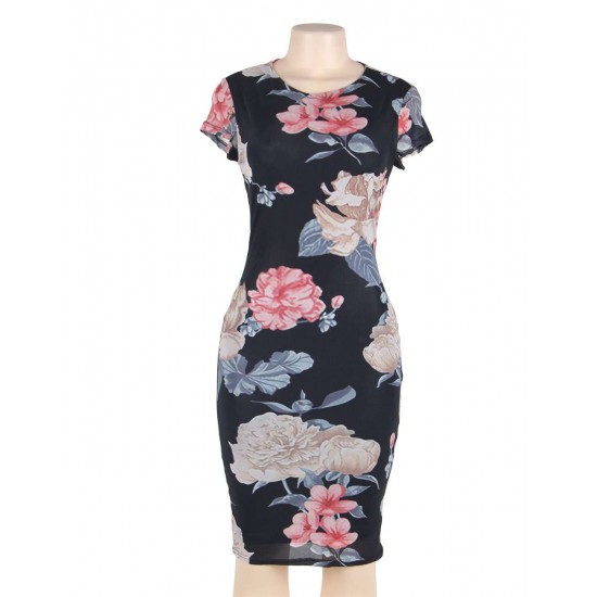 Retro printing Bodycon Fashion Dress Retro printing Bodycon Fashion Dress