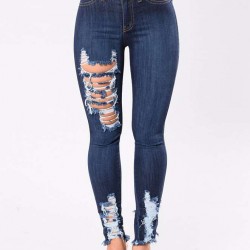 Top Design Ripped Women Jeans 