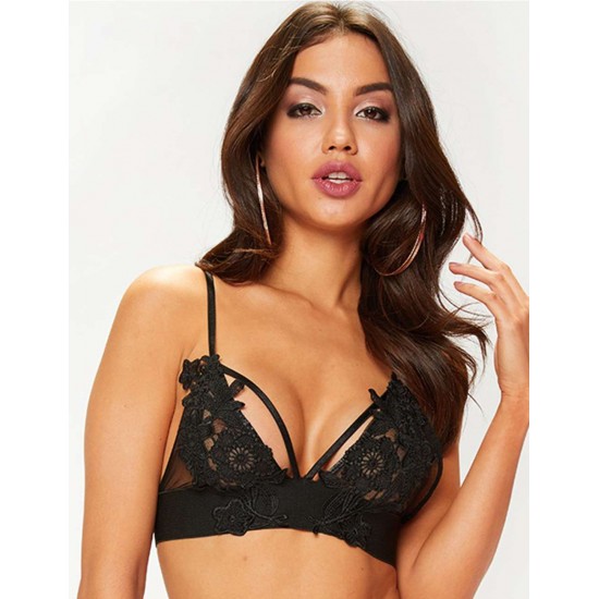 Plus Size Black Lace Bralette Top Plus Size Black Lace Bralette Top