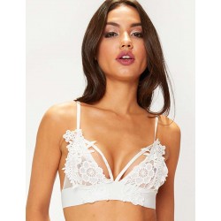 Plus Size White Lace Bralette Top Plus Size White Lace Bralette Top