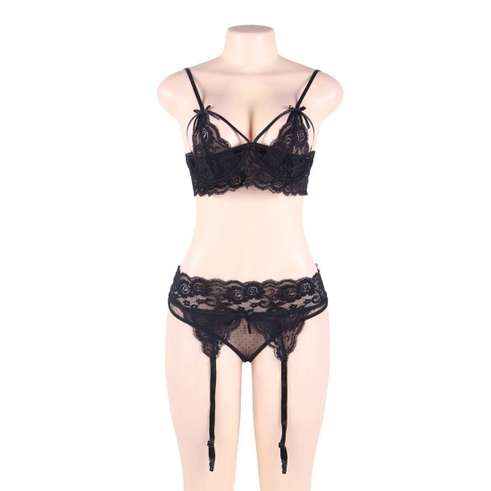 Black Deluxe Lace Bra Set Black Deluxe Lace Bra Set