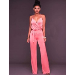 Pink Wide Leg Halter Jumpsuit Pink Wide Leg Halter Jumpsuit