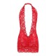 Valentine's Day Red lace Deep V Collar Chemise Dress Valentine's Day Red lace Deep V Collar Chemise Dress