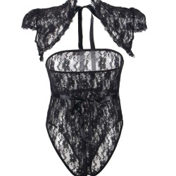 Maid Strapless Lace Sleeve Teddy