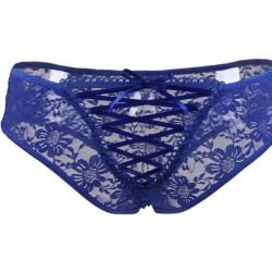 Sexy Blue Lace Strappy Panty
