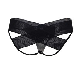 Black Hollowed Out Ladies' Panty