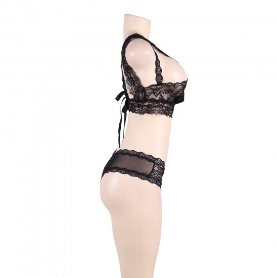 Black Lace Temptation Bra Set Black Lace Temptation Bra Set