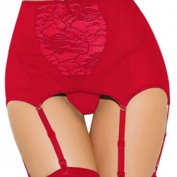 Sexy Red Lace Garter Panty
