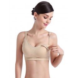 Beige Comfort Breast-feeding Nursing Bra