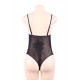 Plus Size Black Floral Embroidered Sheer Mesh Teddy Plus Size Black Floral Embroidered Sheer Mesh Teddy
