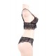 Plus Size Black Lace Temptation 2pcs Bralette Lingerie Set Plus Size Black Lace Temptation 2pcs Bralette Lingerie Set
