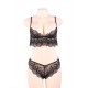 Plus Size Black Lace Temptation 2pcs Bralette Lingerie Set Plus Size Black Lace Temptation 2pcs Bralette Lingerie Set
