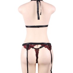 Deluxe Red Lace Bra Set