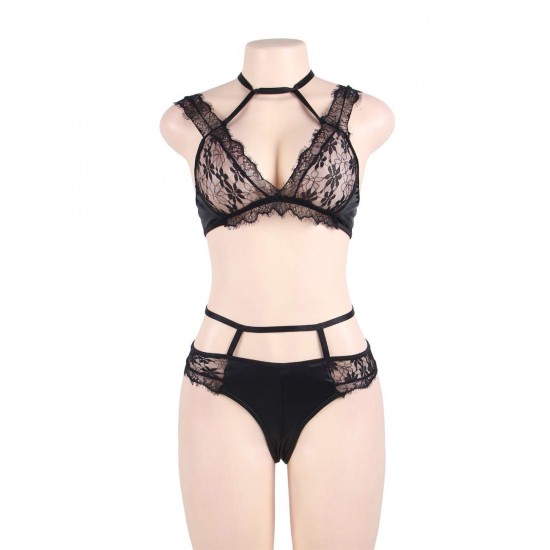 Plus Size Absolutely Gorgeous Eyelash Lash Cups Bra Set Plus Size Absolutely Gorgeous Eyelash Lash Cups Bra Set