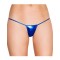 Blue Plus Size Exotic Micro Shiny G String Thongs