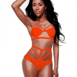 Orange Elastic Harness  Sexy Summer Women Bikini Set