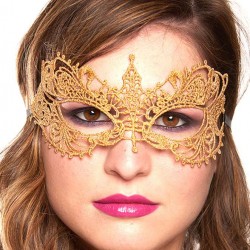 Glamorous Golden Lace Eye Mask