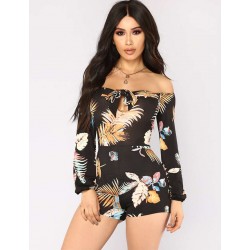 Drop Shoulder Print Jumpsuit Drop Shoulder Print Jumpsuit