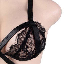 Plus Size Lace Elastic Band Bra set