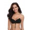 Strapless Self Adhesive Silicone Black Invisible Push-up Bra