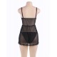 Elegant black lace straps Babydoll Set Elegant black lace straps Babydoll Set
