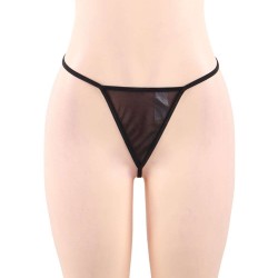 Sexy Black Sheer Floral Eyelash Trim Lace Babydoll Set